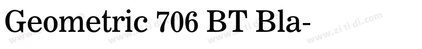 Geometric 706 BT Bla字体转换
